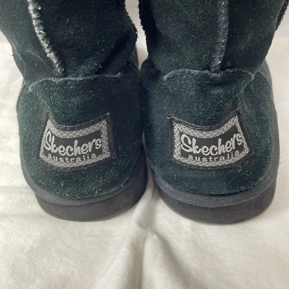 Skechers Australia Black Fur Lined Mid-Calf Winter Boots - Size 9 - Picture 6 of 12